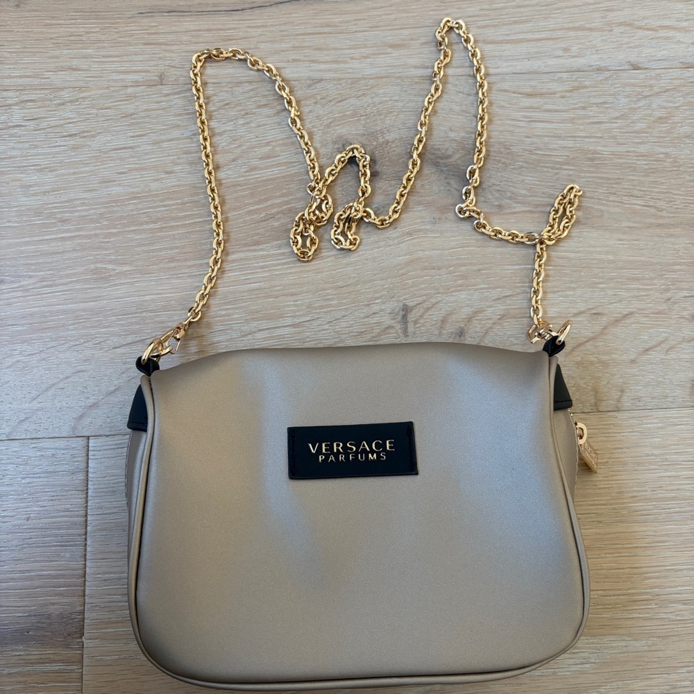 Versace Fragrance Gold Clutch Shoulder Crossbody Handbag*H